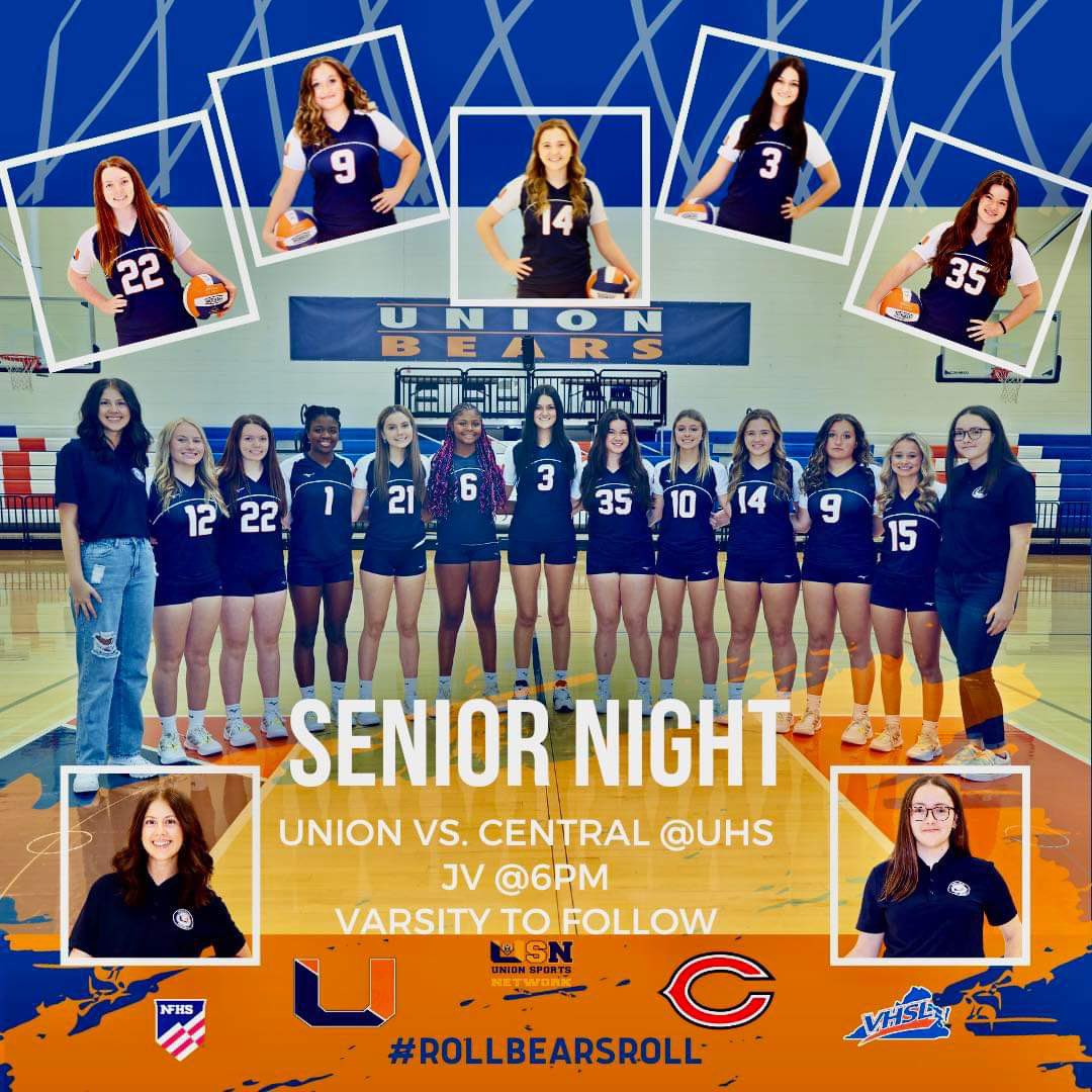 UnionBearsVBall's tweet photo. Senior Night! 🏐💙🧡🐻 https://t.co/6z0k7qyJJ8