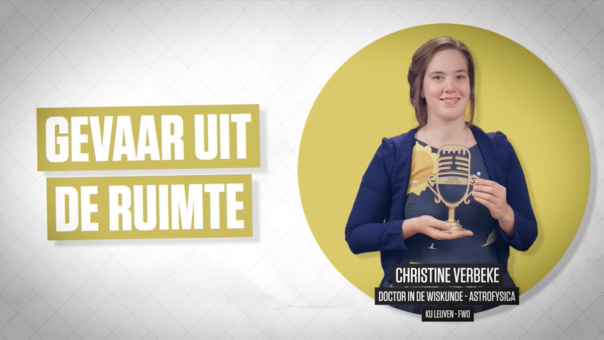 Stem op Christine Verbeke voor de finale van #VlaamsePhDCup2023 en zet haar onderzoek naar #ruimteweer mee in de kijker!
Stem via tinyurl.com/4bu4adr9