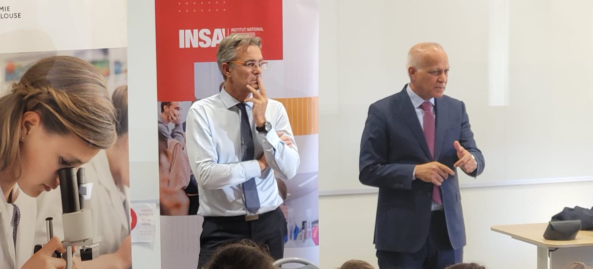 MostafaFourar's tweet photo. Nous signons aujourd'hui avec @raquet_bertrand le prolongement de notre convention @actoulouse / @INSAToulouse qui renforce notre collaboration dans la liaison entre le Secondaire et le Supérieur, pour rapprocher encore ces deux mondes au bénéfice de nos élèves et étudiants. https://t.co/wlf9YsXUNS