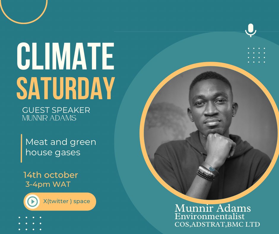 Franciscfort1's tweet photo. Set your reminder…
come and learn what’s the connection between meat and green house gases, I and my guest @ISpeakClimate will be debunking some misconceptions  on #climatesaturday 😊 https://t.co/kMGfgceVjY