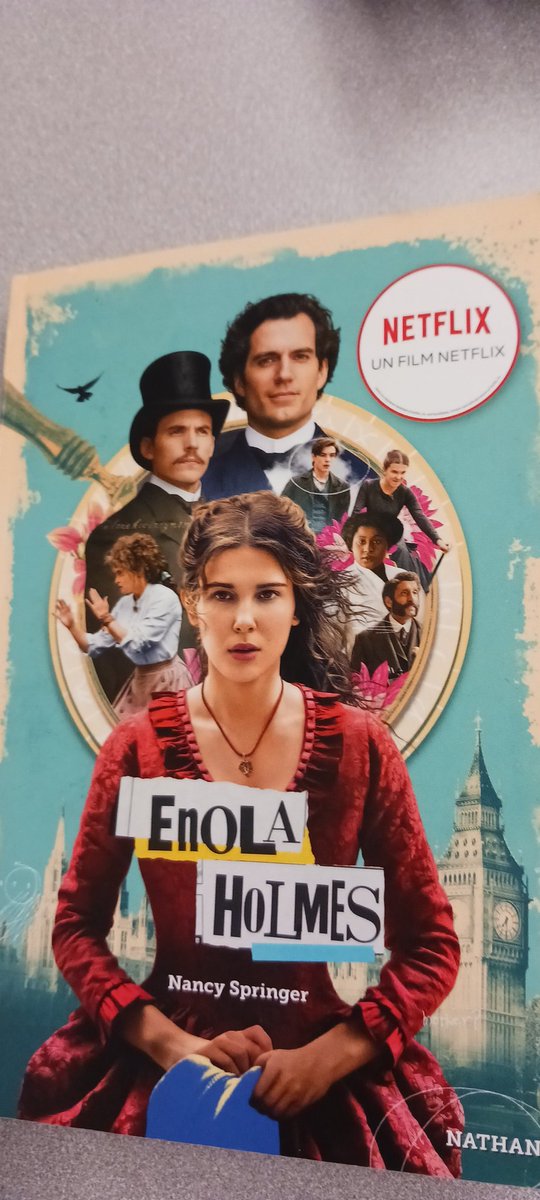 royvic14's tweet photo. @FVennePROF @CcSamuelGenest @X @ecolecatholique Très hâte de lire le livre Enola Holmes. @FVennePROF #FRL1W https://t.co/1vuDyDobe0