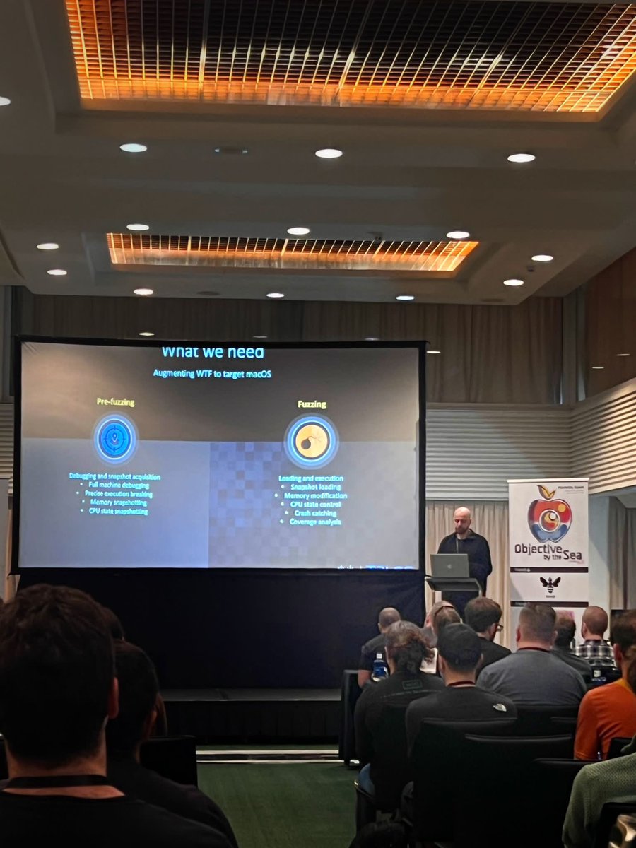 Mu55sy's tweet image. Ever felt like you want to get a little “fuzz” into the macOS? 😅 At #OBTS, this gets demystified and you find out how to do it like a pro. In-depth insights into macOS and its intricacies. 🍏🔍 #MacOSSecurity💡🔐🖥️
