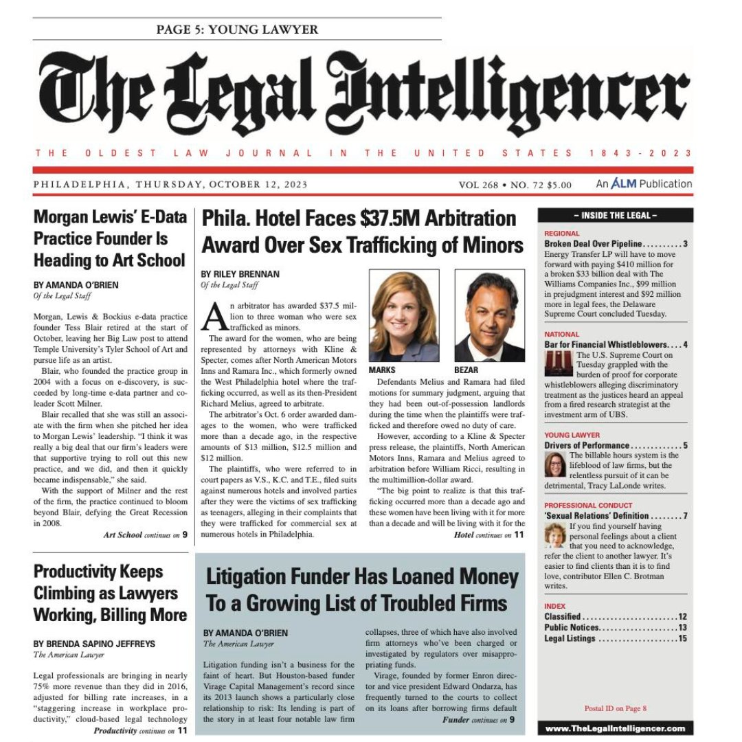 NadeemBezar's tweet photo. Finally, more than a decade after these horrible assaults, these women’s cries for justice were heard.
Read more via @thelegalintel here: https://t.co/1QRVPQrgZ8
#nadeembezar #klinespecter #sextrafficking #philadelphia https://t.co/PIm8p67MN0