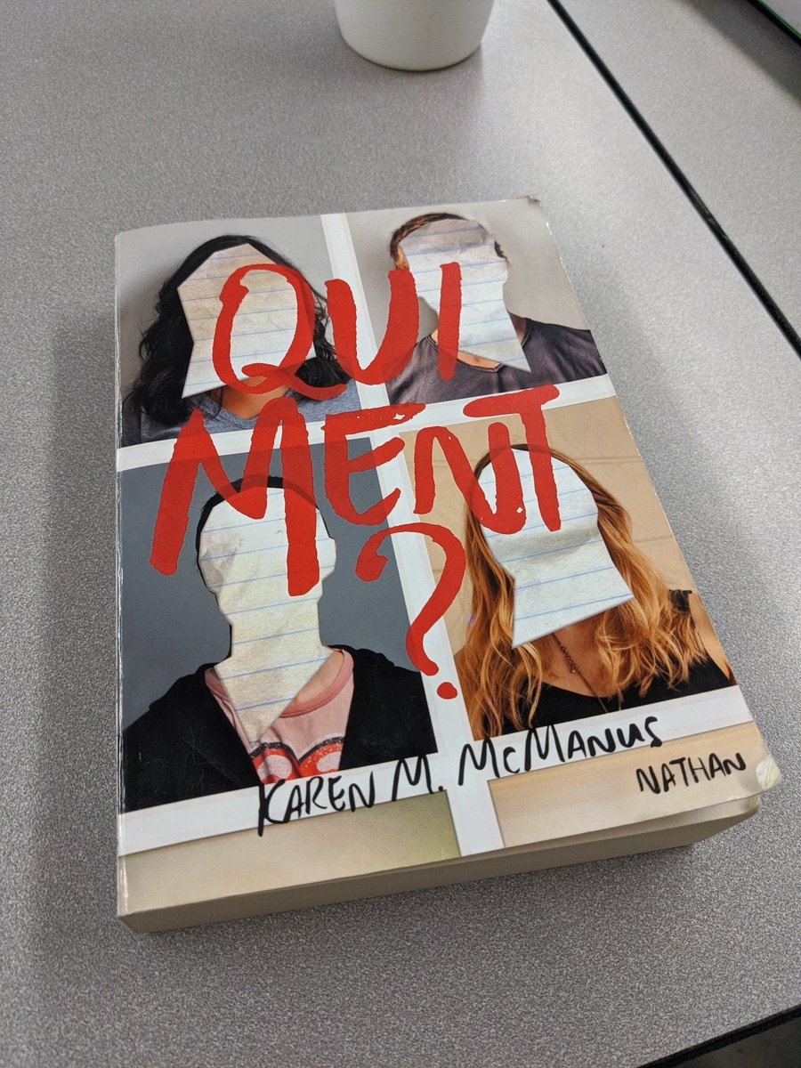 dyeill01ecole's tweet photo. @FVennePROF @CcSamuelGenest @X @ecolecatholique Exciter de lire Qui Ment? Par Karen M. McManus pour le cours de français #FRL1W https://t.co/NPJm86dfSS