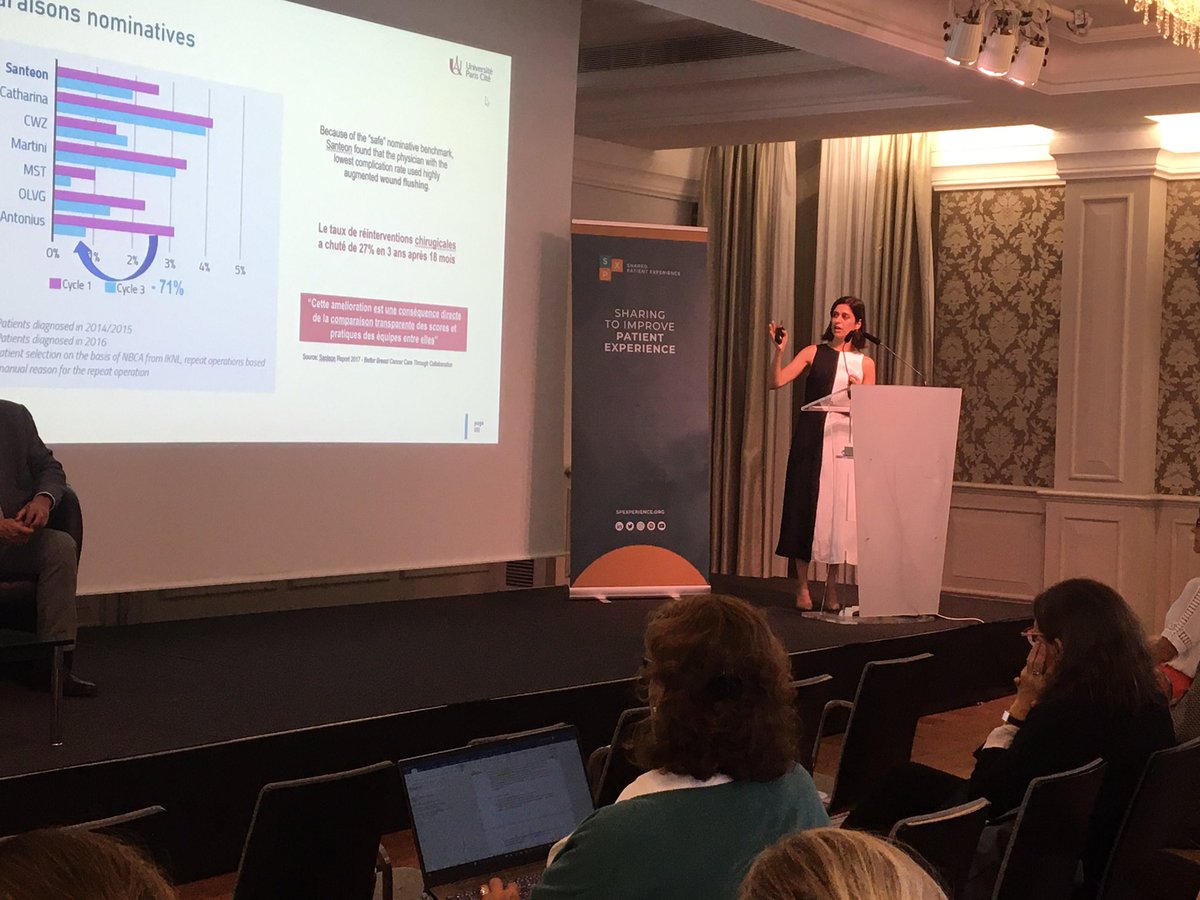 SPXperience's tweet image. 👩 La directrice médicale de #PromTime et directrice du D.U VBHC de l'@univ_paris_cite, Raquel Correia, partage son expérience :
 
💬 « Il faut impliquer les patients directement dans les soins qu’ils reçoivent et permettre aux professionnels de se comparer afin d’améliorer ».