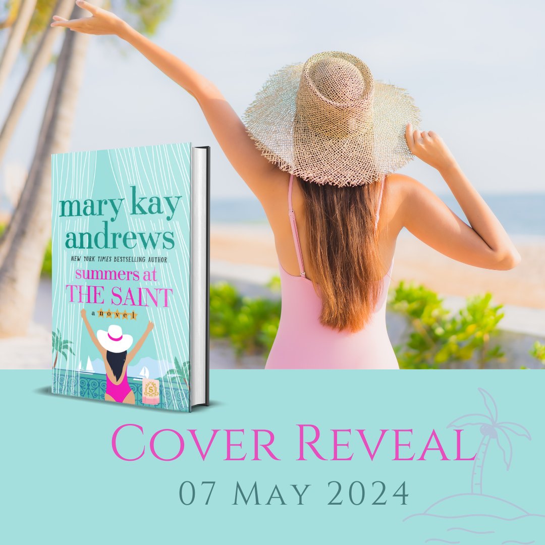 #CoverReveal Drumroll, please! I'm thrilled to help   @mkayandrews reveal the cover for her next summer's book 🏖  #SummersAtTheSaint coming May 7, 2024  @StMartinsPress Pre-Order Now! bit.ly/SummersAtTheSa… Cannot wait. #covercrush😎#jdcmustreadbooks #SMPInfluencers