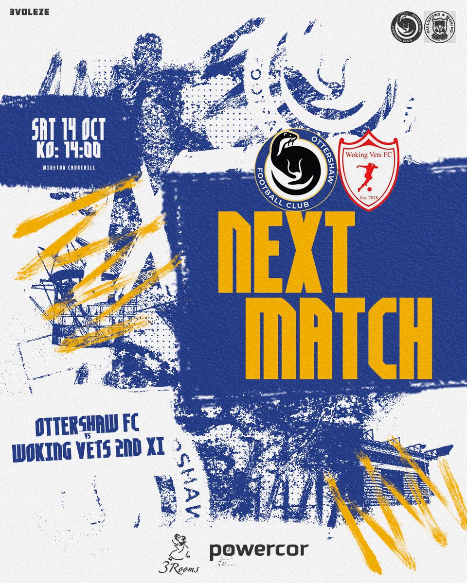 Ottershaw FC (@ottershawfc) on Twitter photo Home game vs <a href="/WokingVetsFC/">WVFC (vets and non vets football)</a> 2nd XI
Woking Sports Box, GU22 OAF📍
2pm KO.
Come down and show your support!
#UTO 🦦🟡🔵 Home game vs <a href="/WokingVetsFC/">WVFC (vets and non vets football)</a> 2nd XI
Woking Sports Box, GU22 OAF📍
2pm KO.
Come down and show your support!
#UTO 🦦🟡🔵