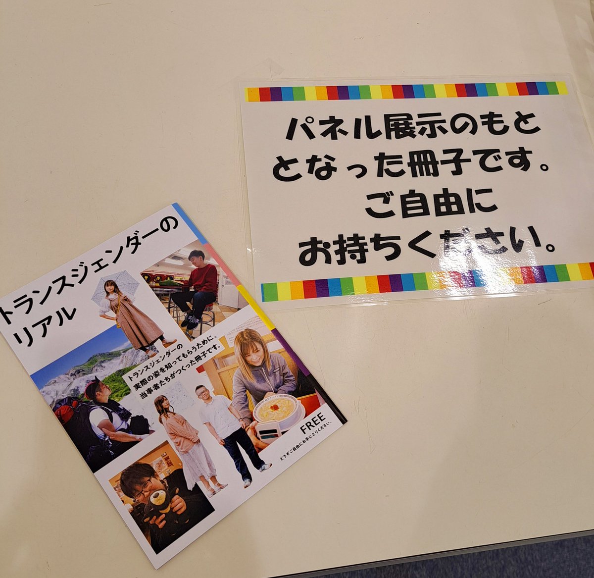 #瀬戸市立図書館 と
#パルティせと3階 にて
#トランスジェンダーのリアル 
パネル展開催中です。

瀬戸市の男女共同参画月間の
取り組みのとして
LGBTまずは知ることから！と
図書館には図書の紹介も🏳️‍🌈

展示期間は
🏳️‍🌈パルティせと10/13まで
🏳️‍🌈瀬戸市立図書館10/24まで

#瀬戸市
#まちづくり協働課
