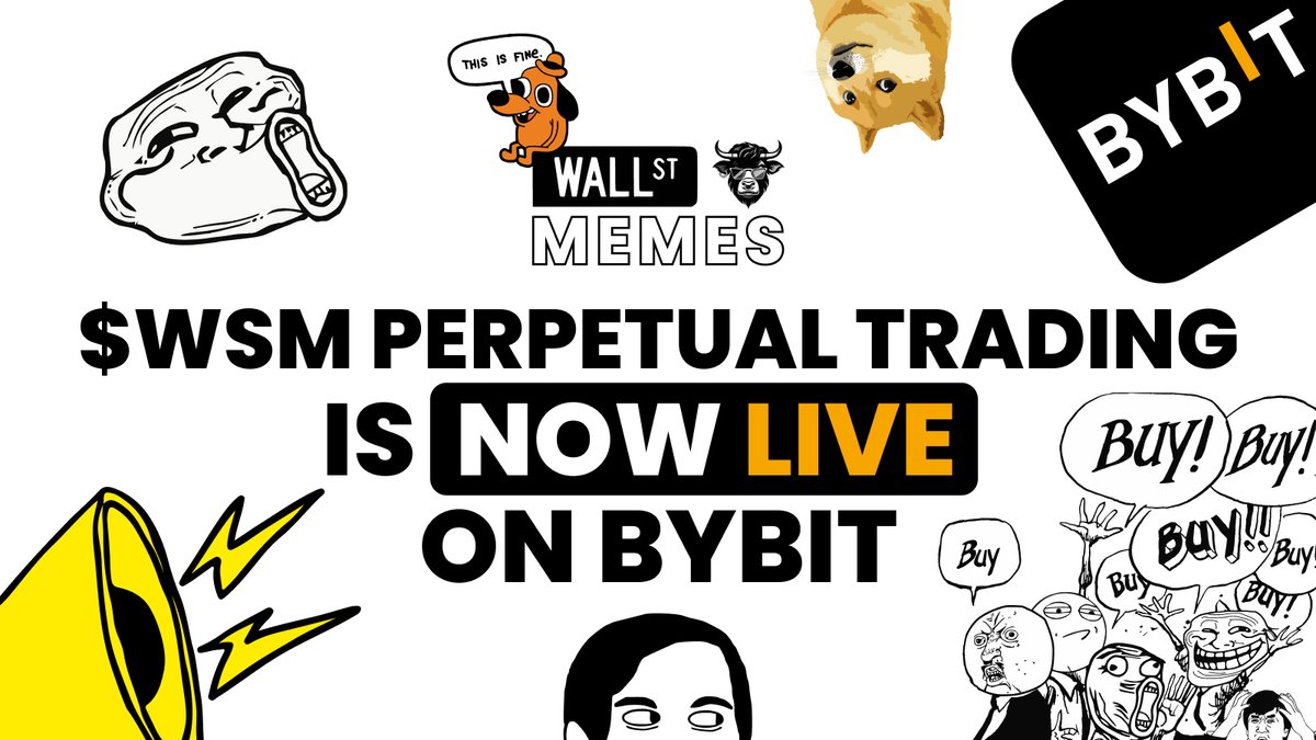 wallstmemes's tweet photo. 🔔Due to the massive volume generated yesterday @Bybit_Official are immediately listing $WSM on their perpetual contracts markets!

Trade Now
https://t.co/AGn9GPw3D9 https://t.co/sPm7YYvsrq