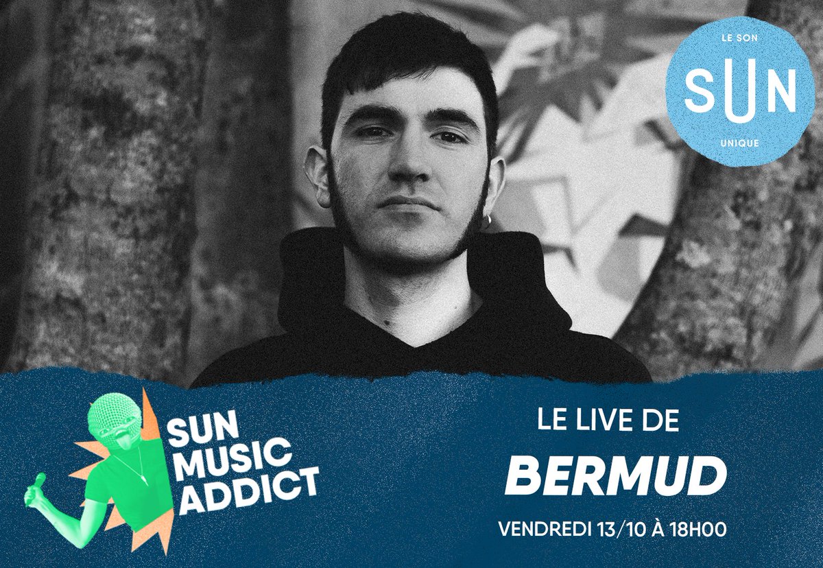 LeSonUnique's tweet image. Comme une soudaine envie de décoller pour
une autre planète nous prend cette semaine. On reçoit le groupe BERMUD demain
soir dans le SUN Music Addict. 

👉RDV vendredi 13/10 à 18h00 sur SUN🎶

#Live #SUNMusicAddict #BERMUD