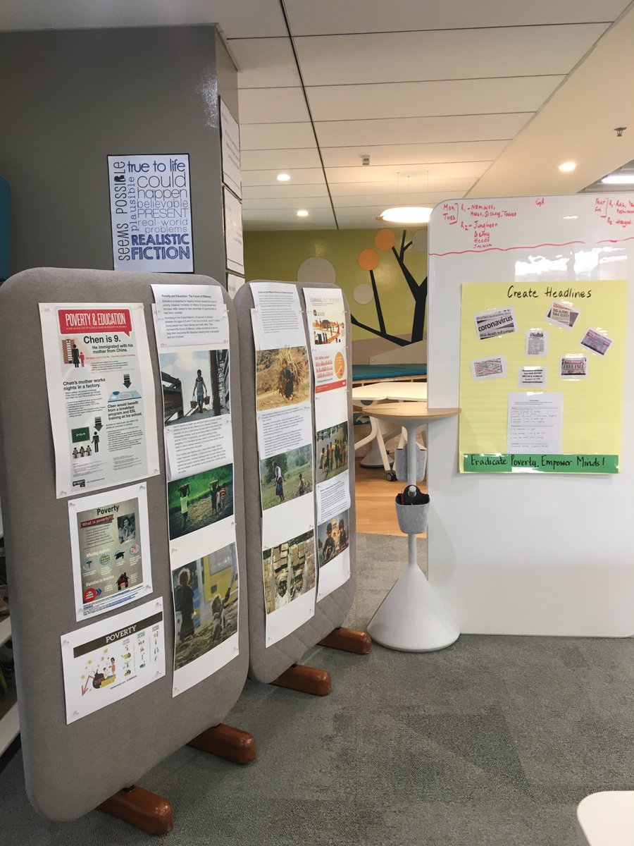 ShafaliShafali's tweet photo. Launched a new unit today with station teaching about poverty as a barrier to education. Students explored resources from around the world and synthesized their learning through creating headlines. https://t.co/MV5HOvGHg0