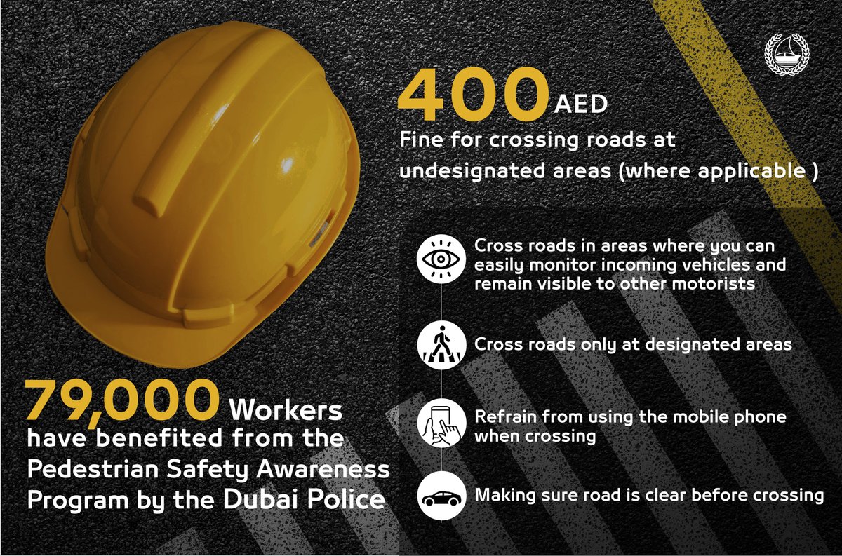 DubaiPoliceHQ's tweet photo. #News | Dubai Police Educates 79,000 Workers on Road Safety in 10 Months

Details: 

https://t.co/DCpZJSJdwl

#YourSecurityOurHappiness
#SmartSecureTogether https://t.co/dwgBSQoznt