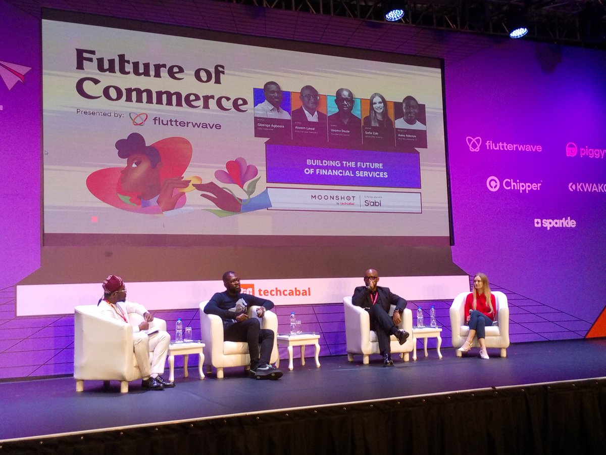 Paytv_ng's tweet photo. Panel session presented by Flutterwave on 'Building the Future of Financial Services' at MOONSHOT by TechCabal.

#MOONSHOTBYTECHCABAL #paytv #TechCabal #conference #financialservices #digitalpayments #crossborderpayments #tech #fintech #Adenita #BBNaijaAIIStars https://t.co/HD5UKaqdcW