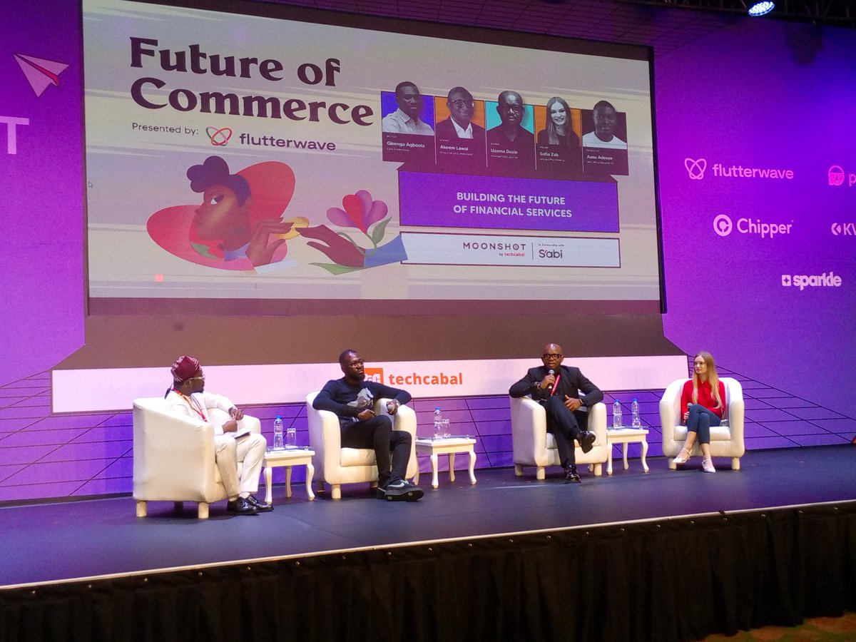 Paytv_ng's tweet photo. Panel session presented by Flutterwave on 'Building the Future of Financial Services' at MOONSHOT by TechCabal.

#MOONSHOTBYTECHCABAL #paytv #TechCabal #conference #financialservices #digitalpayments #crossborderpayments #tech #fintech #Adenita #BBNaijaAIIStars https://t.co/HD5UKaqdcW