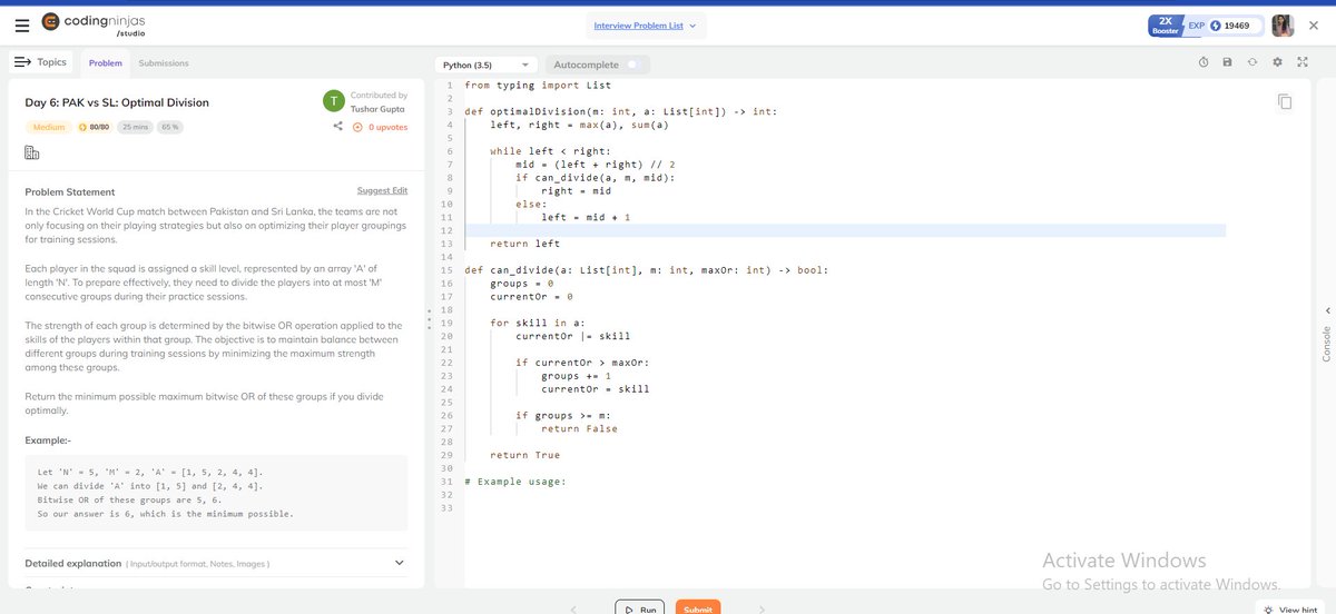 Premaarabi's tweet image. Day 6: PAK vs SL: Optimal Division  #CodingWorldCup,       #CodingNinjasStudio
@CodingNinjas
