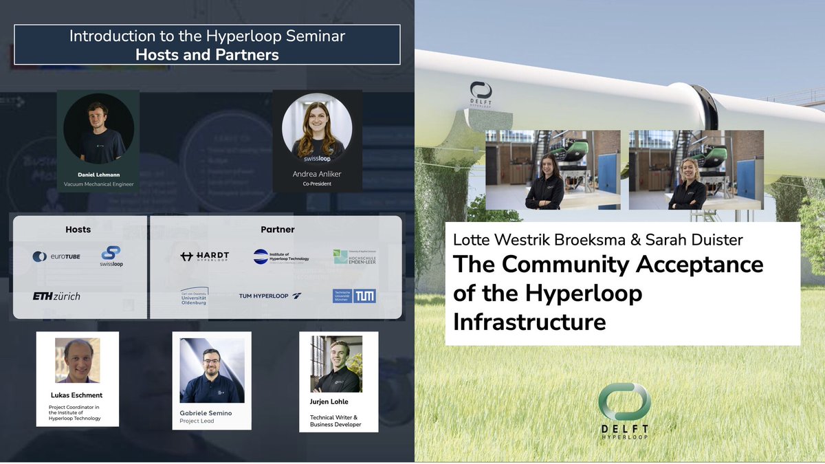 🗓️ Mark your calendar and for the upcoming Hyperloop Seminar next Wednesday 18th of October from 17h-18h CET. 🚝💨

🔗 Subscribe to the calendar for upcoming events:
lnkd.in/ekcAUrah

🖥️Zoom link for the session:
lnkd.in/gmS7BNAJ

Check out vacuumtransport.org