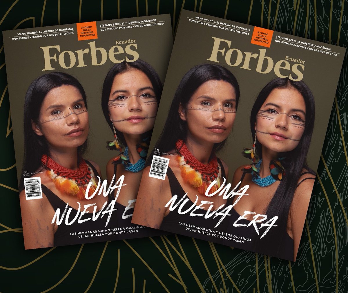 ¡Una nueva era! Dos jóvenes #MujeresIndígenas, Nina y Helena Gualinga del pueblo @Sarayaku_Libre, en la portada de la @forbesecuador. ¡Felicidades 👏🏾a estas inspiradoras mujeres y a la lucha de su pueblo por los derechos humanos y de la Naturaleza!🏹🌿 bit.ly/3tAbXnq