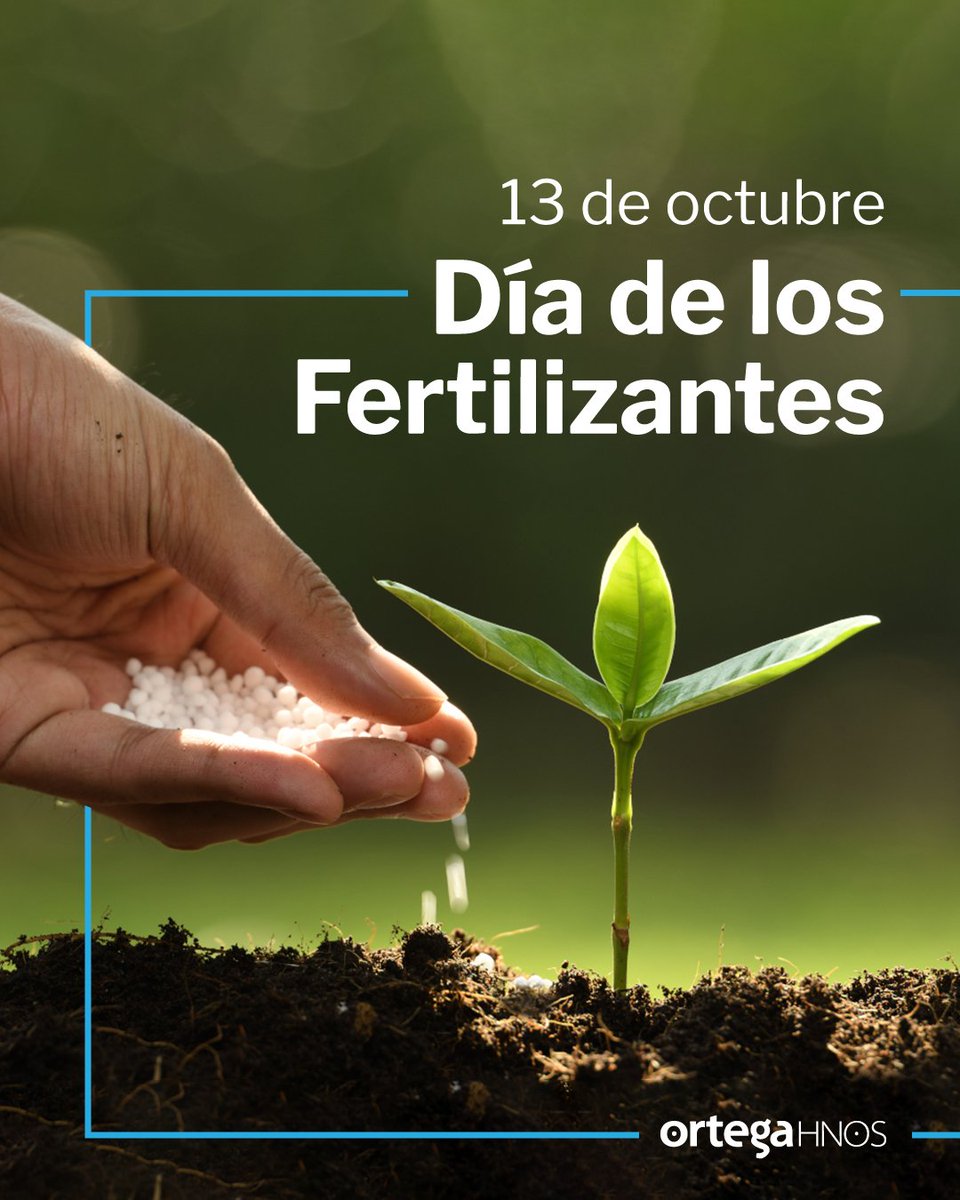 OrtegaHermanos's tweet photo. Los fertilizantes son sustancias de vital importancia para mantener la vida en nuestro planeta, ayudan a optimizar los cultivos agrícolas, mejorando con ello la economía y el tejido social.

#OrtegaHermanos #Fertilizantes https://t.co/RSrAyuSMVK