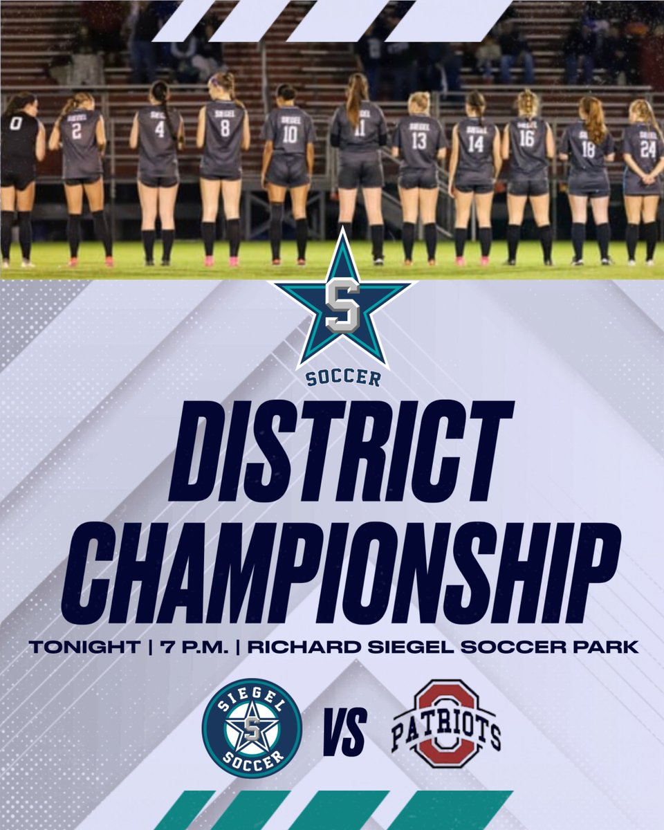 DISTRICT CHAMPIONSHIP GAMEDAY!!! We have chance at a district championship and hosting a region semi-final next week, come out and be loud Siegel Nation!! <a href="/SiegelAthletics/">Siegel Athletics</a> <a href="/SiegelHighStars/">Siegel High School</a> <a href="/Siegel_Nation/">The Nati❌n</a>