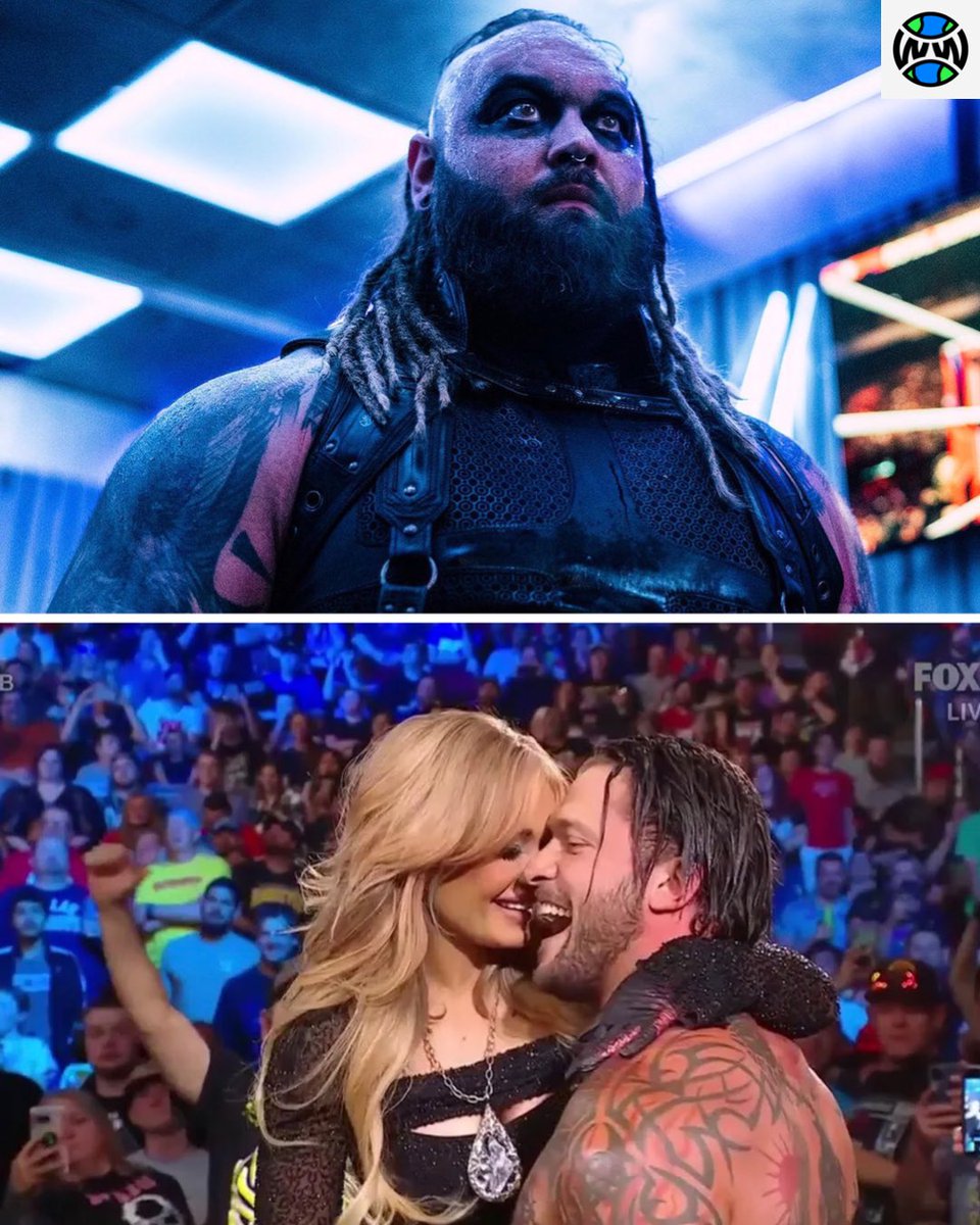 WrestlingWCC's tweet photo. Bray Wyatt and Karrion Kross were supposed to face each other at Wrestlemania 39 with Alexa Bliss, Bo Dallas, and Scarlett also getting involved https://t.co/y707Um3x29
