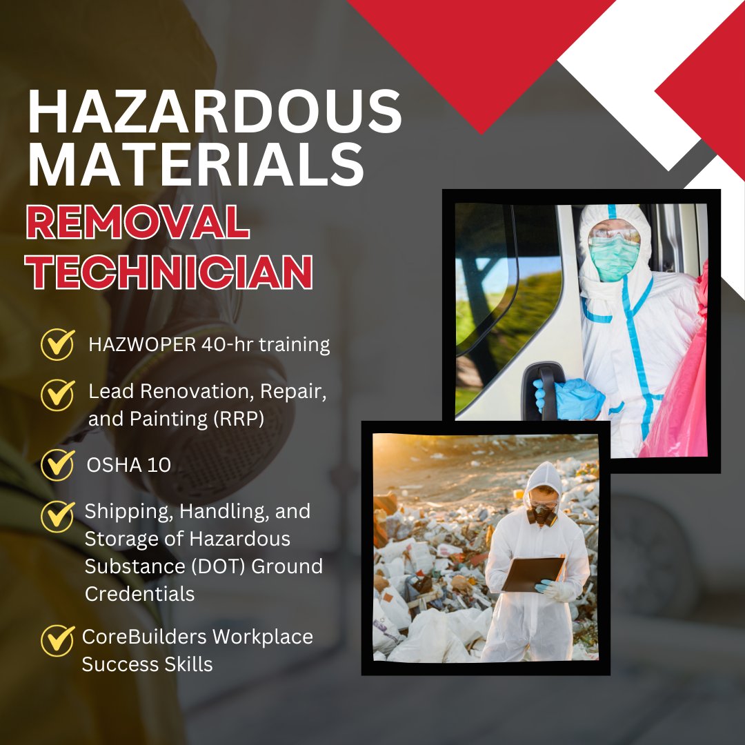 Begin a career in an important, high-demand industry by enrolling in our HAZMAT Removal Technician Program. Nov. 13-Jan. 22, 6-9pm Mon &amp; Wed + 4 Saturday sessions in Lee’s Summit.
ucmo.edu/academics/work…