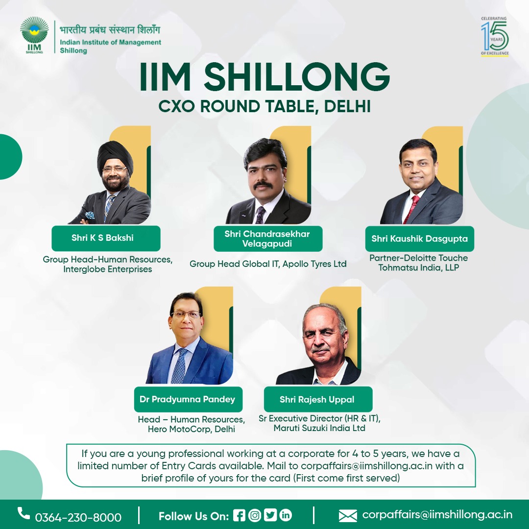 IIMShillong's tweet photo. An exclusive assembly of prominent industry leaders at the IIM Shillong CXO Round Table in Delhi, where influential minds converge to exchange insights and strategies, shaping the future of business.
#IIMShillong #tableconference #delhi #Industry https://t.co/3hVRqDfdBQ