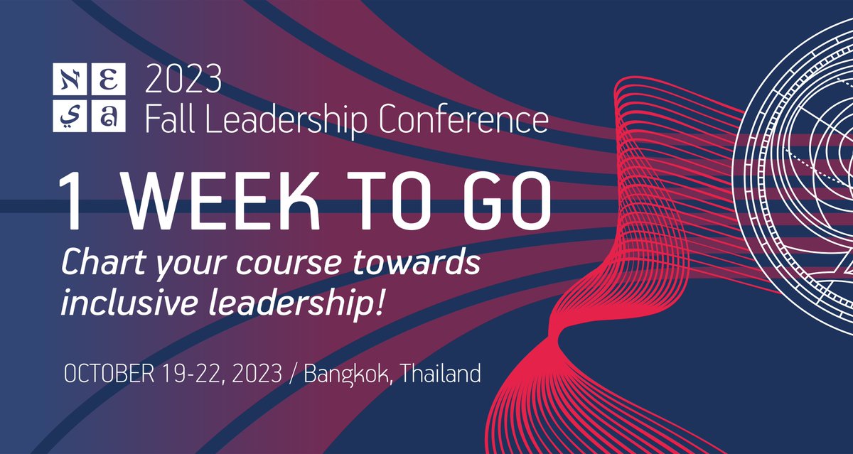 1 week to go until the NESA 2023 Fall Leadership Conference in Bangkok!   What are you looking forward to most? #FLC23