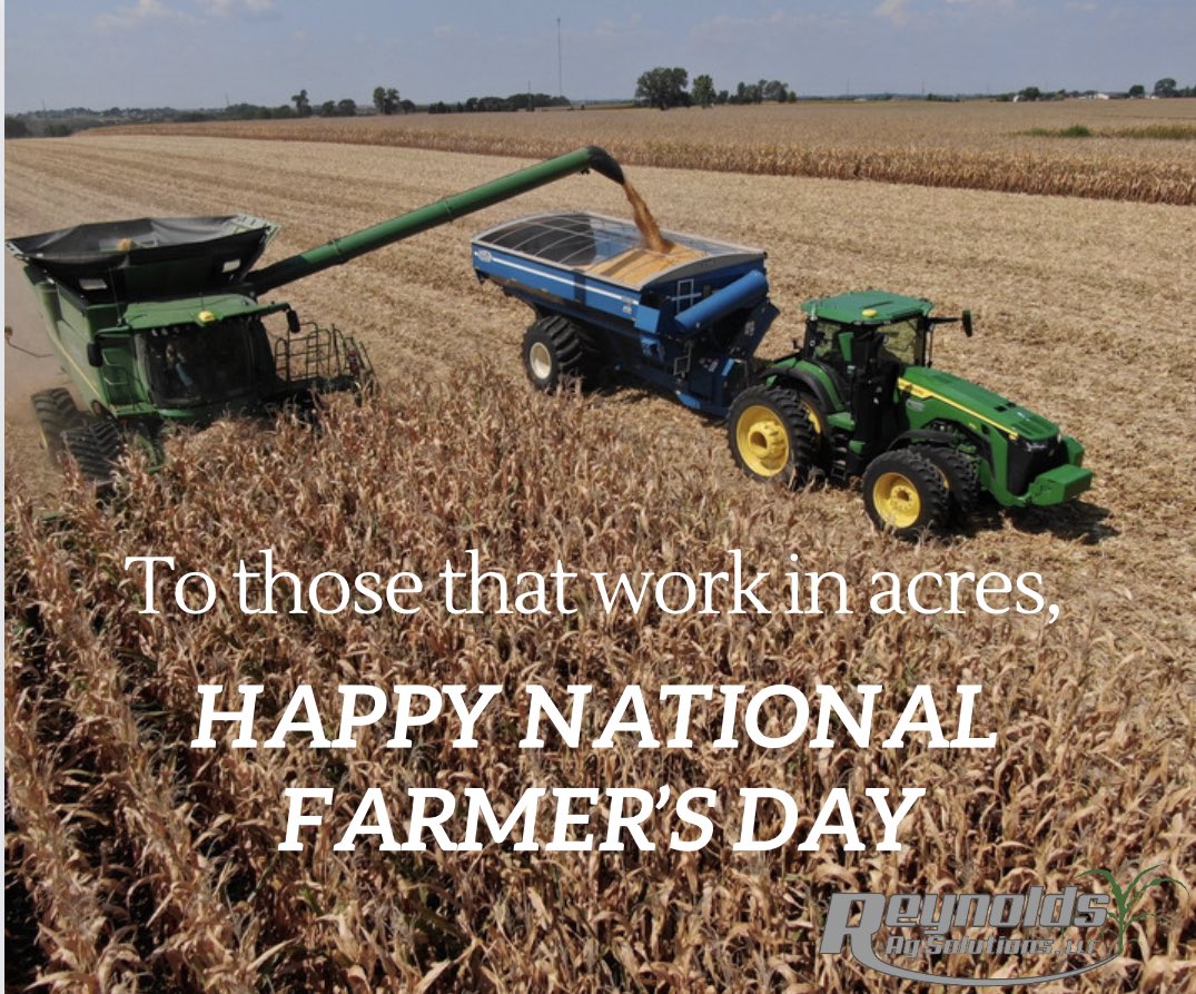 ReynoldsAgSol's tweet photo. #NationalFarmersDay 
Thank you for helping feed &amp; fuel our world! https://t.co/fZ6A4ws3I6
