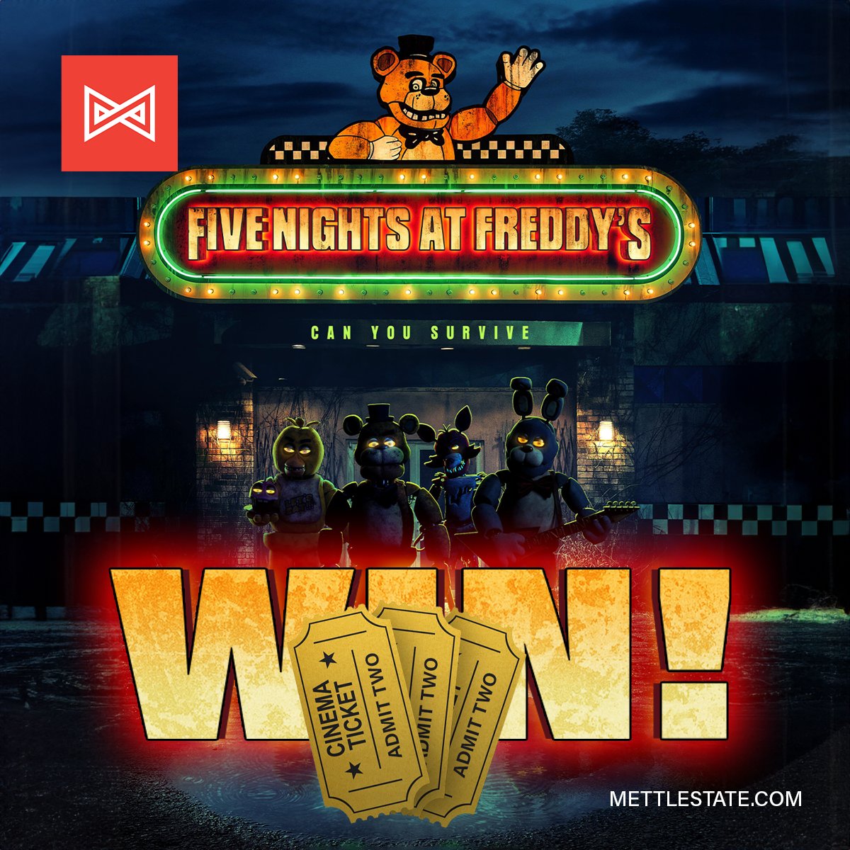 This time, there is more than an illusion to fear... 💀

Would you like to win one of 3 x double tickets to see #FNAF? 🧸🔪

Enter here 👉 bit.ly/3PR1zPW

#FiveNightsAtFreddys #Giveaway #ForgeGaming