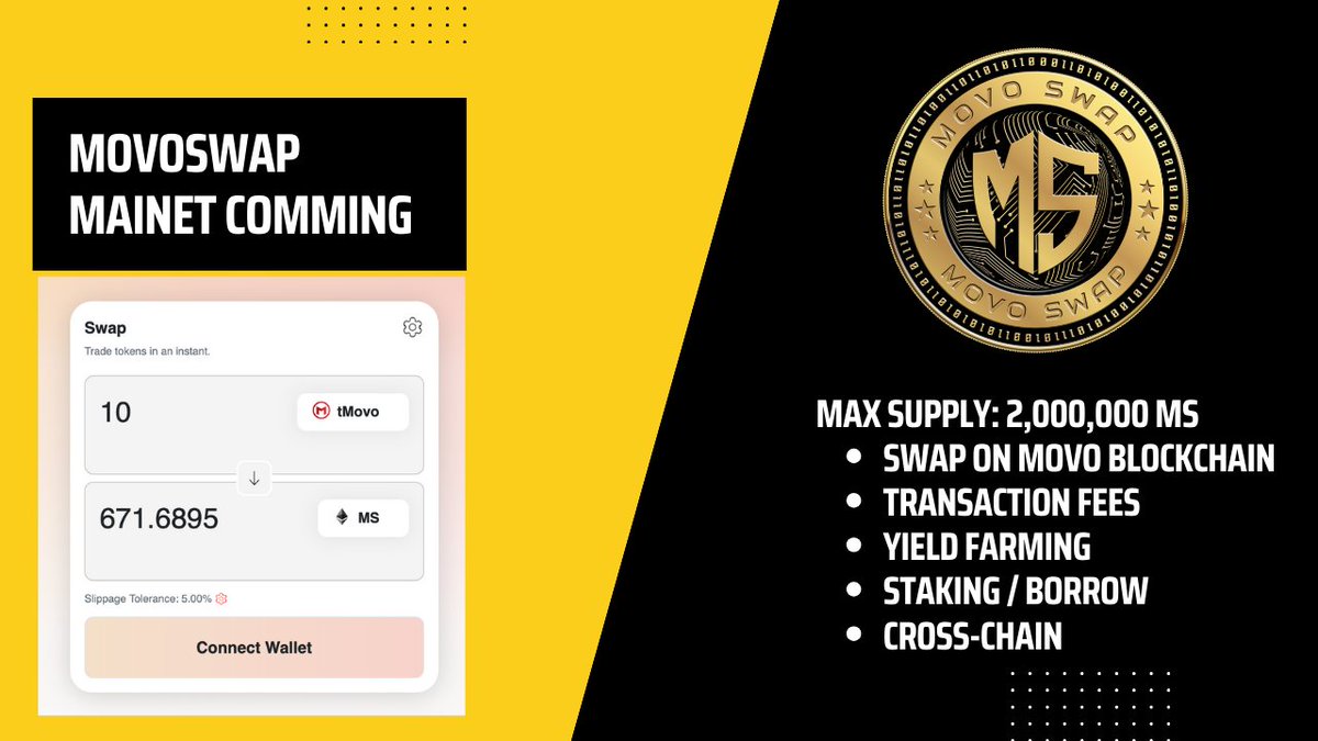 Which Exchange do you want MS Token (MS) to be listed first? 
- MEXC 
- Bitmart
- Bitforex
- Bitget
- Kucoin
- Gate
... 
Comment be low !! 
<a href="/Movo_Coin/">Movo Smart Chain</a> <a href="/MovoFoundation/">Movo Foundation</a>