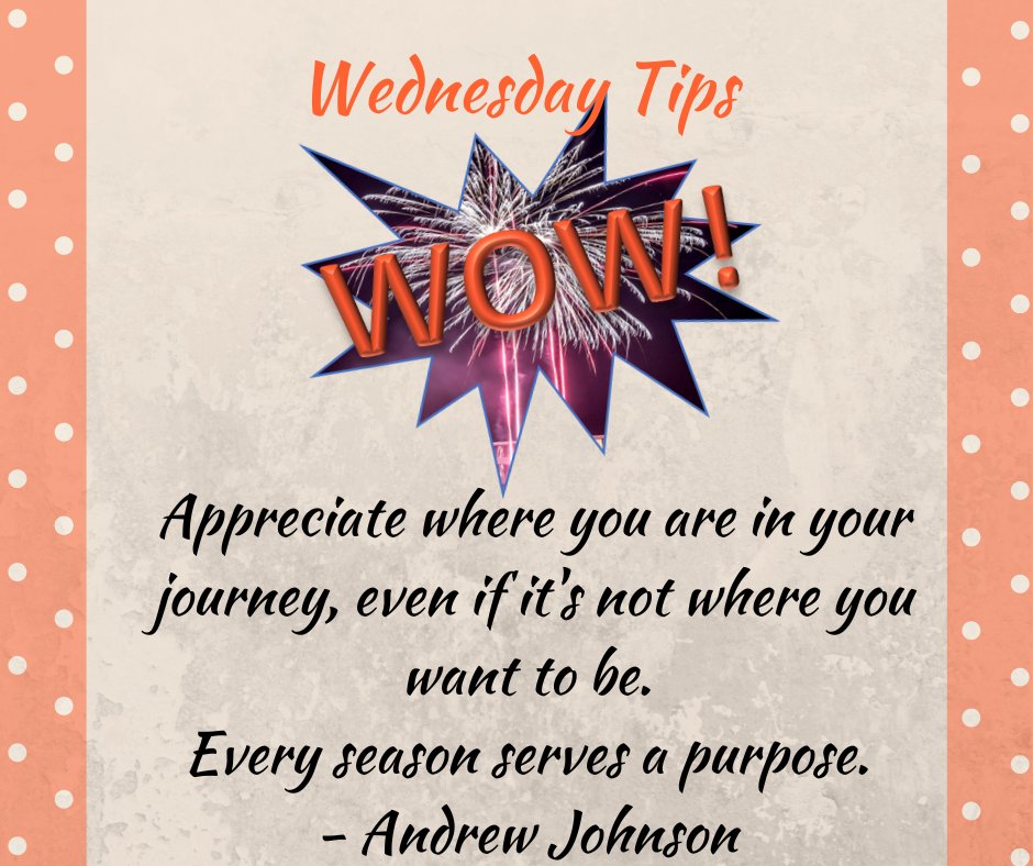 Every season serves a purpose; appreciate where we are in our journey! #WednesdayTips #Wowplace #seasons 

amazon.com/Invaluable-Ass…