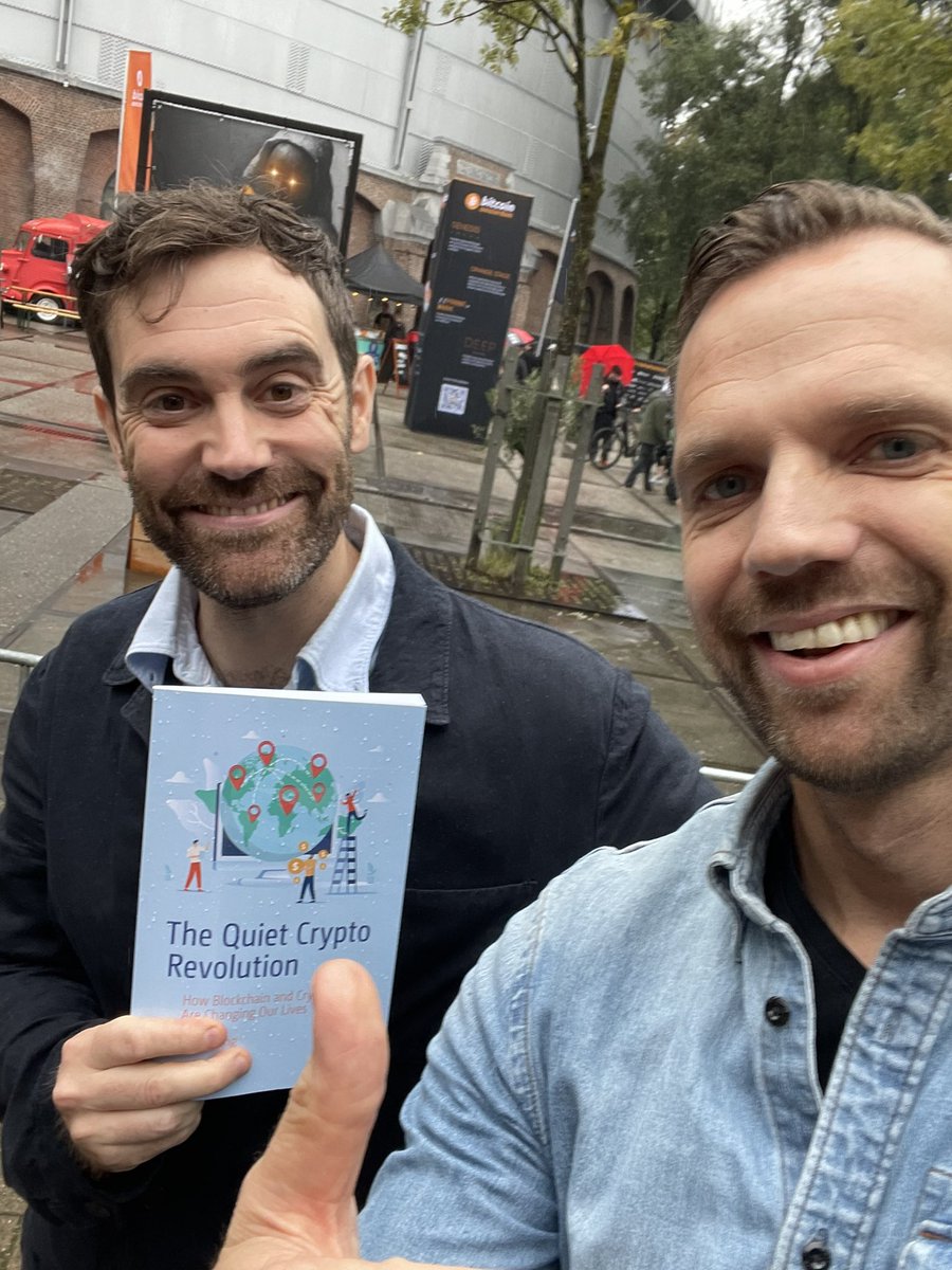kjunky's tweet photo. @coinbureau It was great to meet you Guy, hope you’ll enjoy reading my book on your way back on the plane https://t.co/qKMwz11wen
