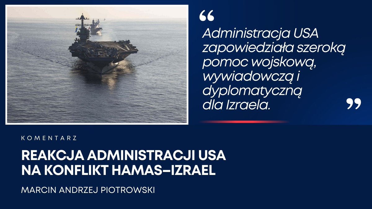 PISM_Poland's tweet photo. Mimo ponadpartyjnego poparcia Amerykanów dla Izraela dalszy rozwój sytuacji może być wykorzystany przez część Republikanów do walki politycznej w Kongresie, zwłaszcza w celu blokowania pomocy wojskowej #USA dla Ukrainy, pisze @M_A_Piotrowski.

➡️ https://t.co/21KT7bD42R https://t.co/3BWi3Z1vrN