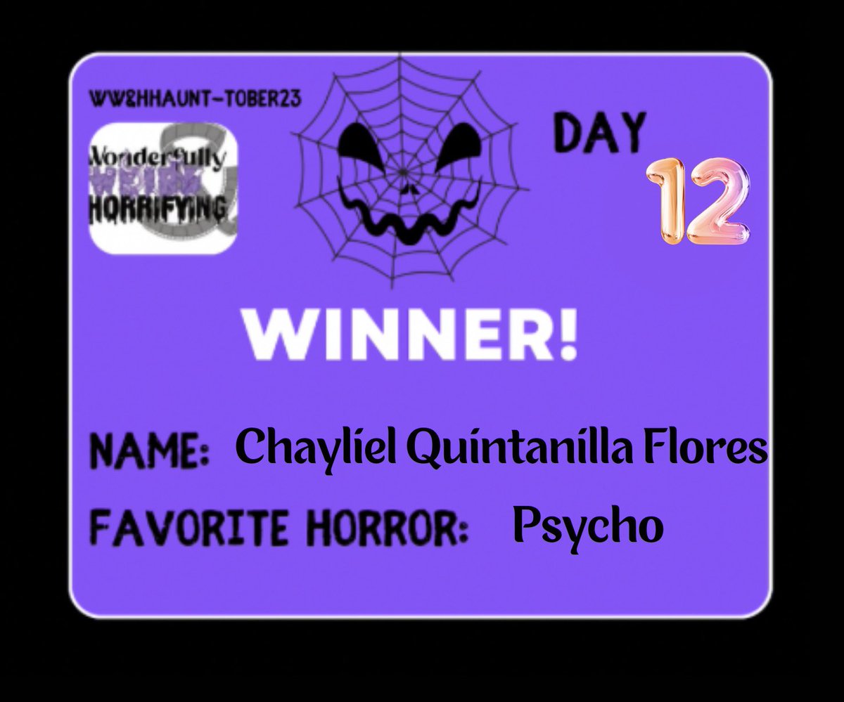 Day 12 winner! Congrats!