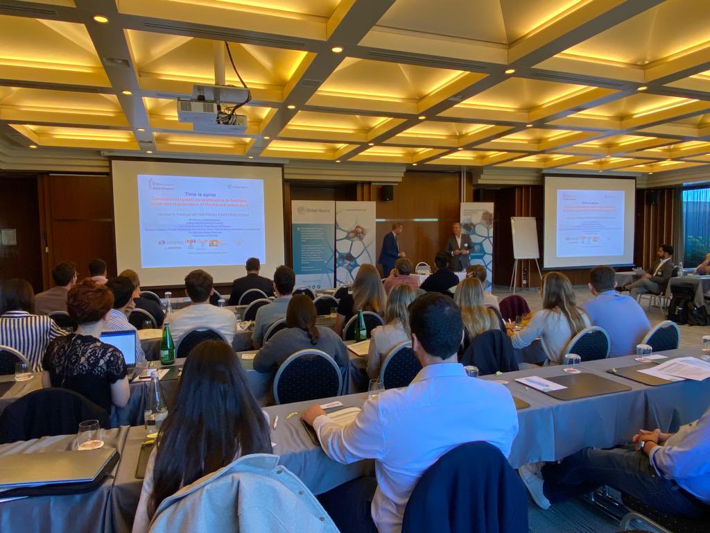 marioganau's tweet photo. Fascinating keynote lecture at @GlobalNeuroOrg &amp; #SYNS Swiss Young Neurosurgeons Society #Neurotrauma course: @DrFehlings opened a window on the future of #SCI care. Congrats to Course Directors: Nader Hejrati, MariaLaura Giamundo &amp; Lorenzo Bertulli!👏👏@UofTSpine @UofT @AOSpine https://t.co/jqP4Ja4DCC