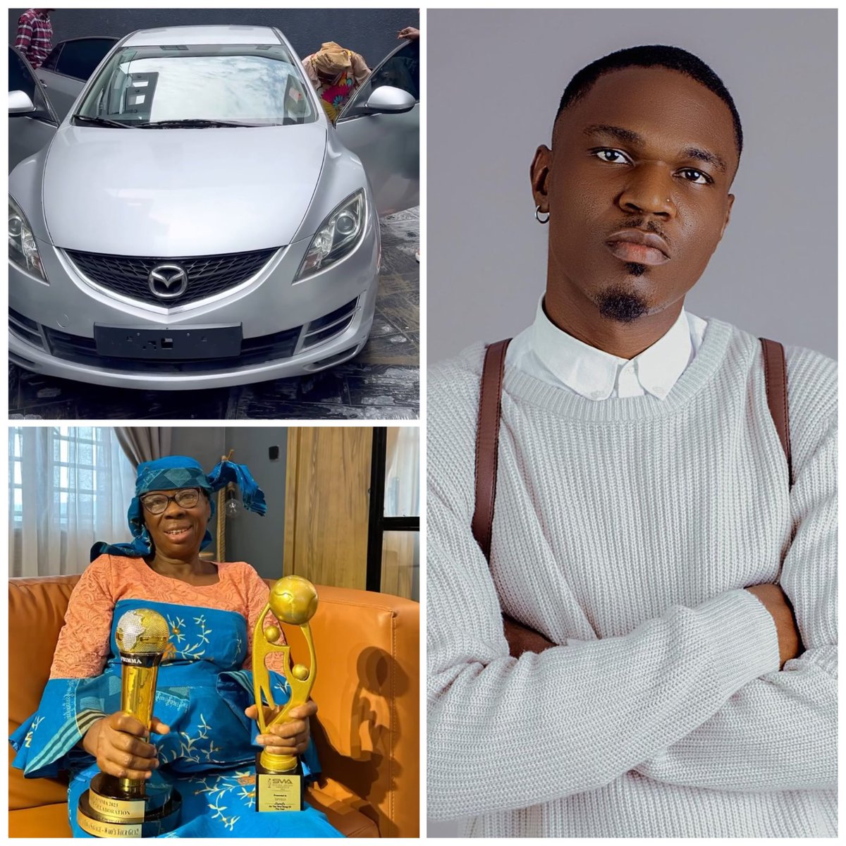 legitngnews's tweet photo. Days after acquiring his 3rd luxury house, Singer Spyro buys his mother a car.
Congratulations to her! 🤍
Parents make heavy sacrifices, and are deserving of every good thing.
📸: spyro__official | dhc_workz | primech_studios (Instagram)
#legitng #legitposts #Spyro #ThursdayBlessings