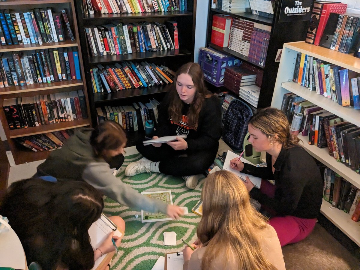cworthEng's tweet photo. Gamifying the classroom today while discussing The Secret Life of Bees! 🐝 #trojanforce322 #elmwood322 https://t.co/YwGEL8FVYE