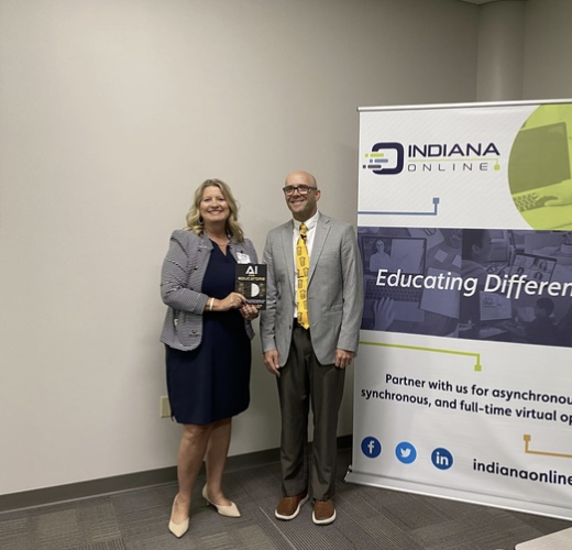 IndianaOnline05's tweet image. The Indiana Online Advisory Committee met recently to discuss AI in education. Guest speaker, Matt Miller. He is the author of 6 books, including #DitchThatTextbook and AI for Educators.  We would love to hear from you! If you have any tips or resources, please share them here.