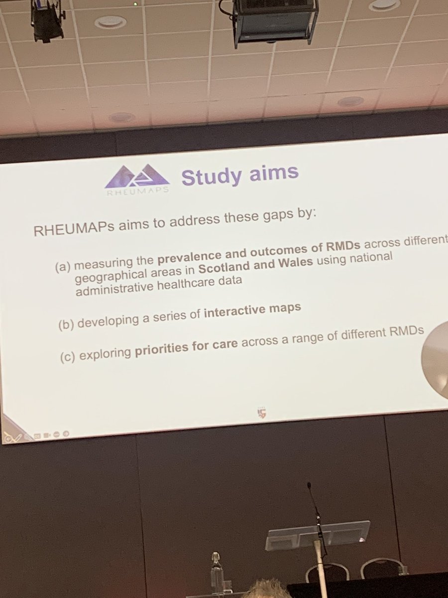 SamHBooth's tweet photo. @RJ_Hollick providing an overview of RHEUMAPS for understanding prevalence of rheumatology &amp; MSK conditions &amp; care priorities #WalesWAD2023 
Right up my street #LovelyData #PatientVoice @ABCiAb https://t.co/neqL5gmA8n
