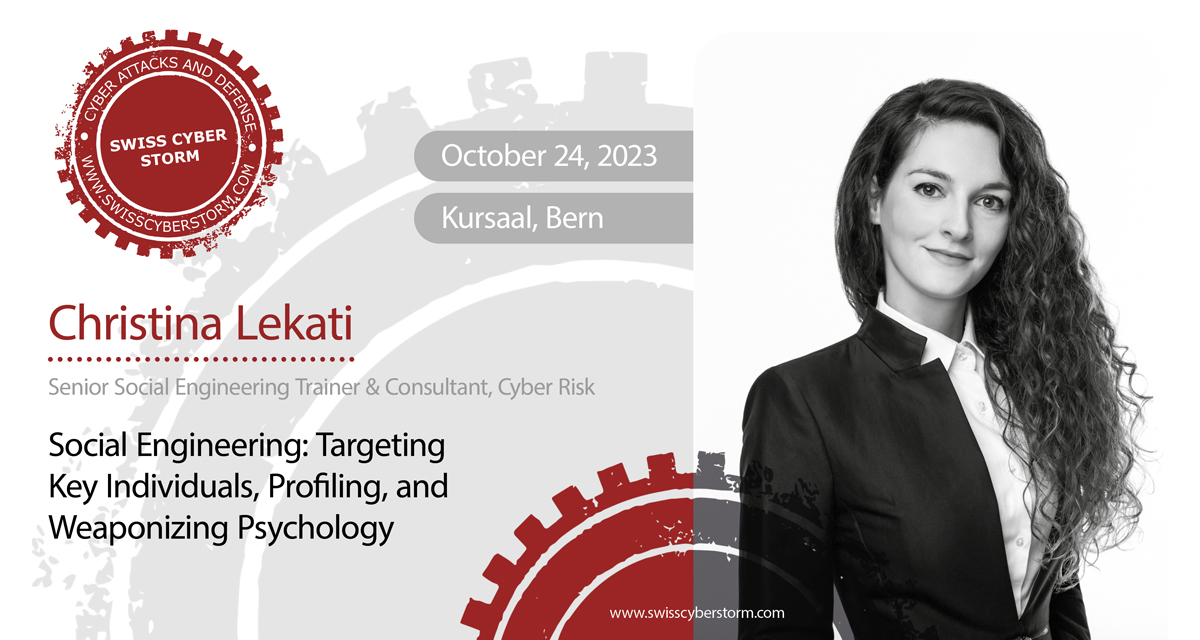 swisscyberstorm's tweet photo. "Many companies use pw managers and ID management, but rarely policies for social engineering attacks – one of the top 3 attack vectors." Great interview with @ChristinaLekati in Swiss IT magazine @inside_it. Christina will speak @swisscyberstorm. Tickets: https://t.co/lThMLhWl6o https://t.co/dY0mFxFZET