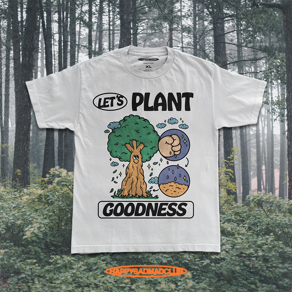 A little positivity goes a long way. Share the love with our ‘Plant Goodness’ t-shirt and let it grow! 🌱 #HappySadMadClub #PlantGoodness #Positivity