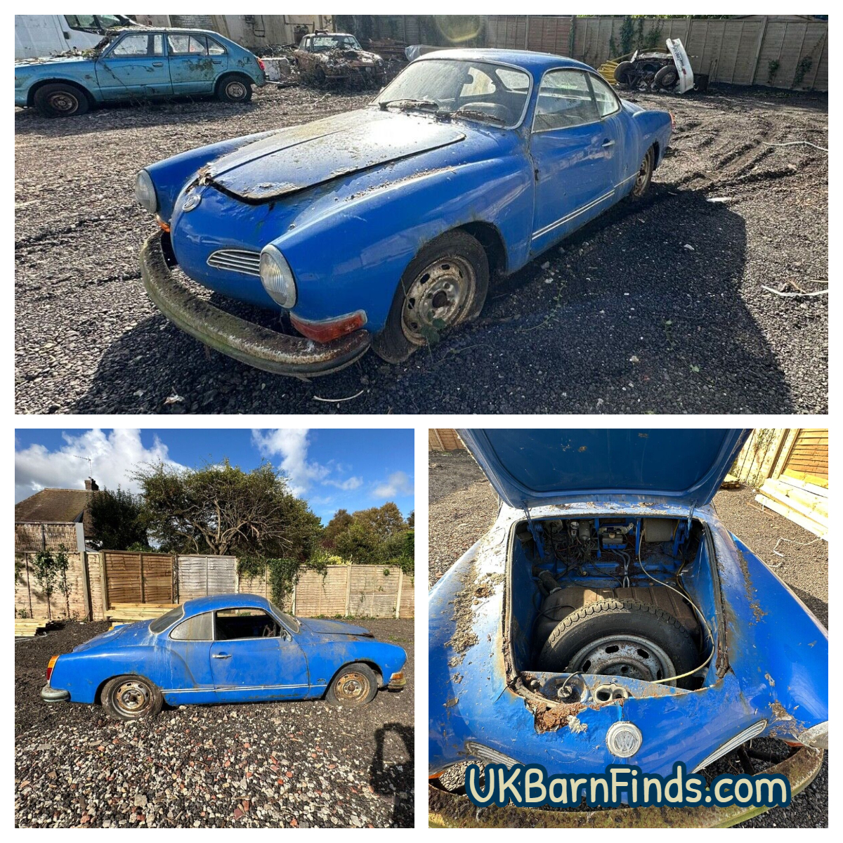 1965 VW Karmann Ghia
More info --> ow.ly/ol2C50PVSs7

#barnfind #garagefind #ukbarnfinds #retrocar  #VWKarmannGhia #ClassicCar #CarRestoration #CarEnthusiast #CarCollector #ClassicVW #ClassicVolkswagen