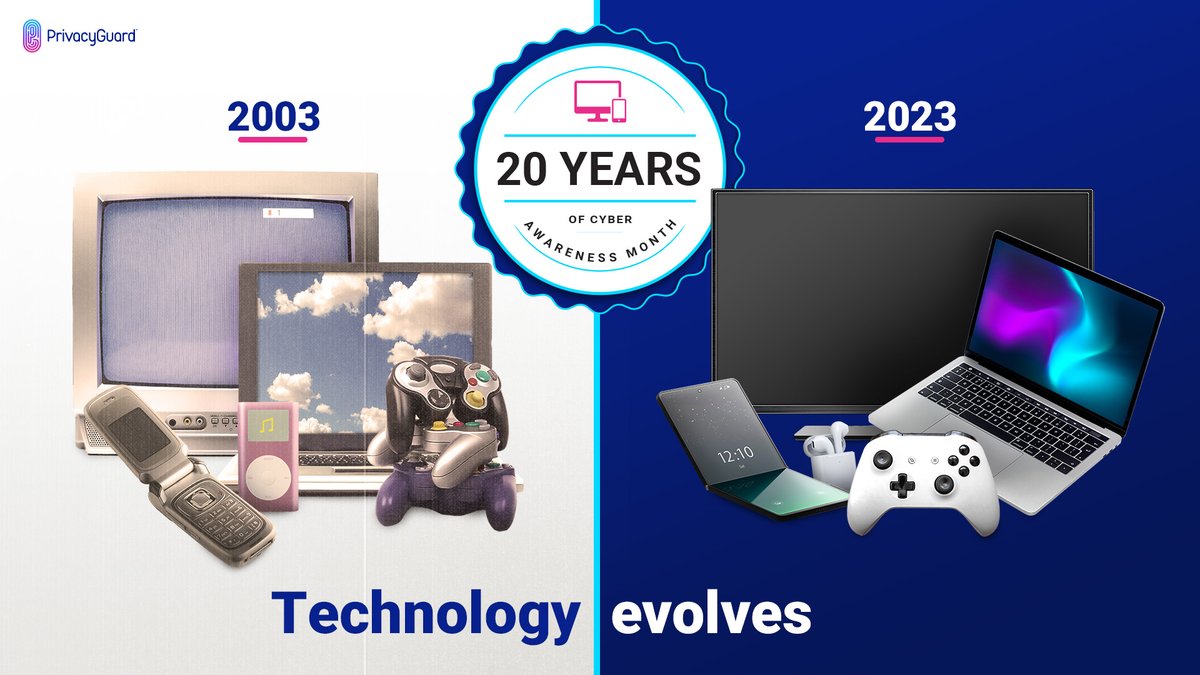Technology evolves, so do cyber threats. Mark the 20th anniversary of Cybersecurity Awareness Month with ID protection from PrivacyGuard.

#privacyguard #identityprotection #identitytheft #cybersecuritymonth