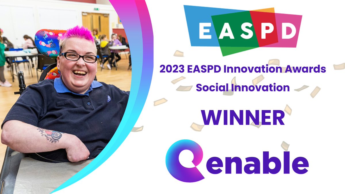 Delighted that Enable has today been named a winner of the @EASPD_Brussels award for Social Innovation at their conference in #Helsinki! 🏆🙌 This prestigious award is international recognition of our #HumanRights-driven #PAModel of #SelfDirected #SocialCare in the #community.