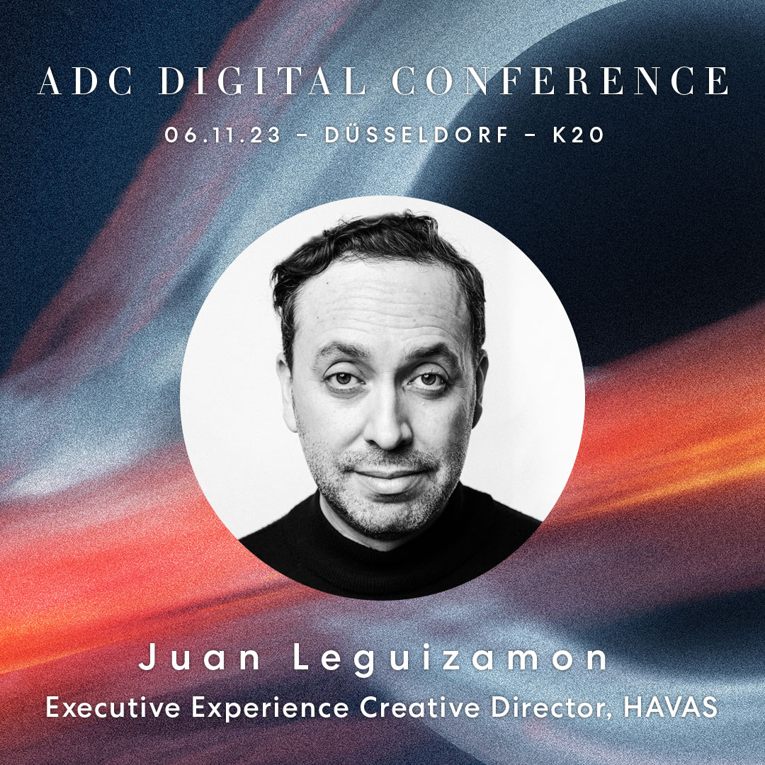 Don't miss out: On November 6th at the @adc Digital Conference, our ECD Experience Juan will be there again as an expert and panel speaker! 🚀🚀🚀 This year with the topic 'Minds over machines', where we take a deeper look at what #AI is doing for the #creative industry.