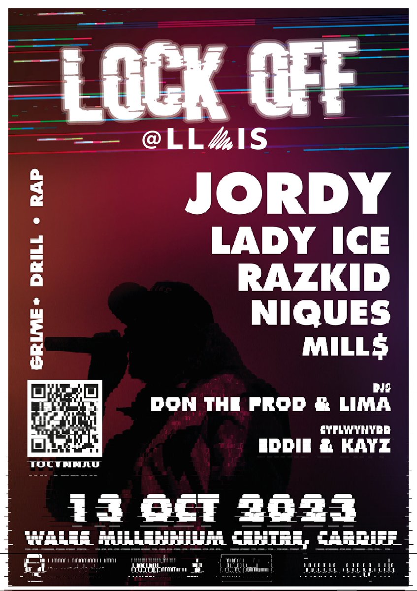 TSSCARDIFF's tweet image. Tomorrow night!
LOCK OFF @LlaisFestival 

@jordyinit 
@iamladyice 
@BigRazkid 
@Niquesspeaks 
MILLS
@dontheprod + MORE

£5 tickets 
wmc.org.uk/en/llais/event…