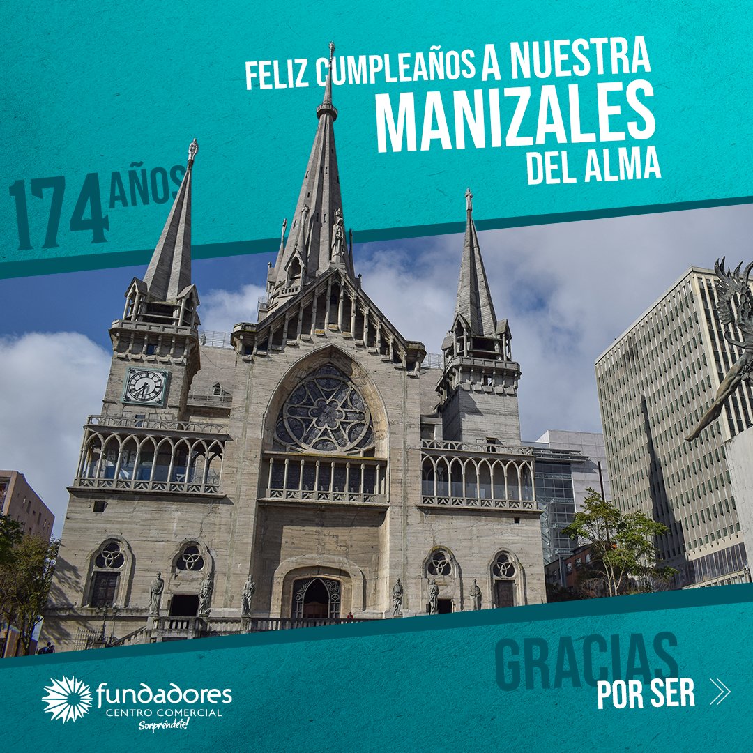 ccfundadores's tweet photo. Nos sentimos orgullosos de ser manizaleños, gracias a los Fundadores de esta fabulosa tierra 😍🥳 Felices 174 años mi Manizales del alma ❤️
.
#Manizales #174añosMAnizales #CumpleañosdeManizales #Fundadores https://t.co/o9ctgm2D55