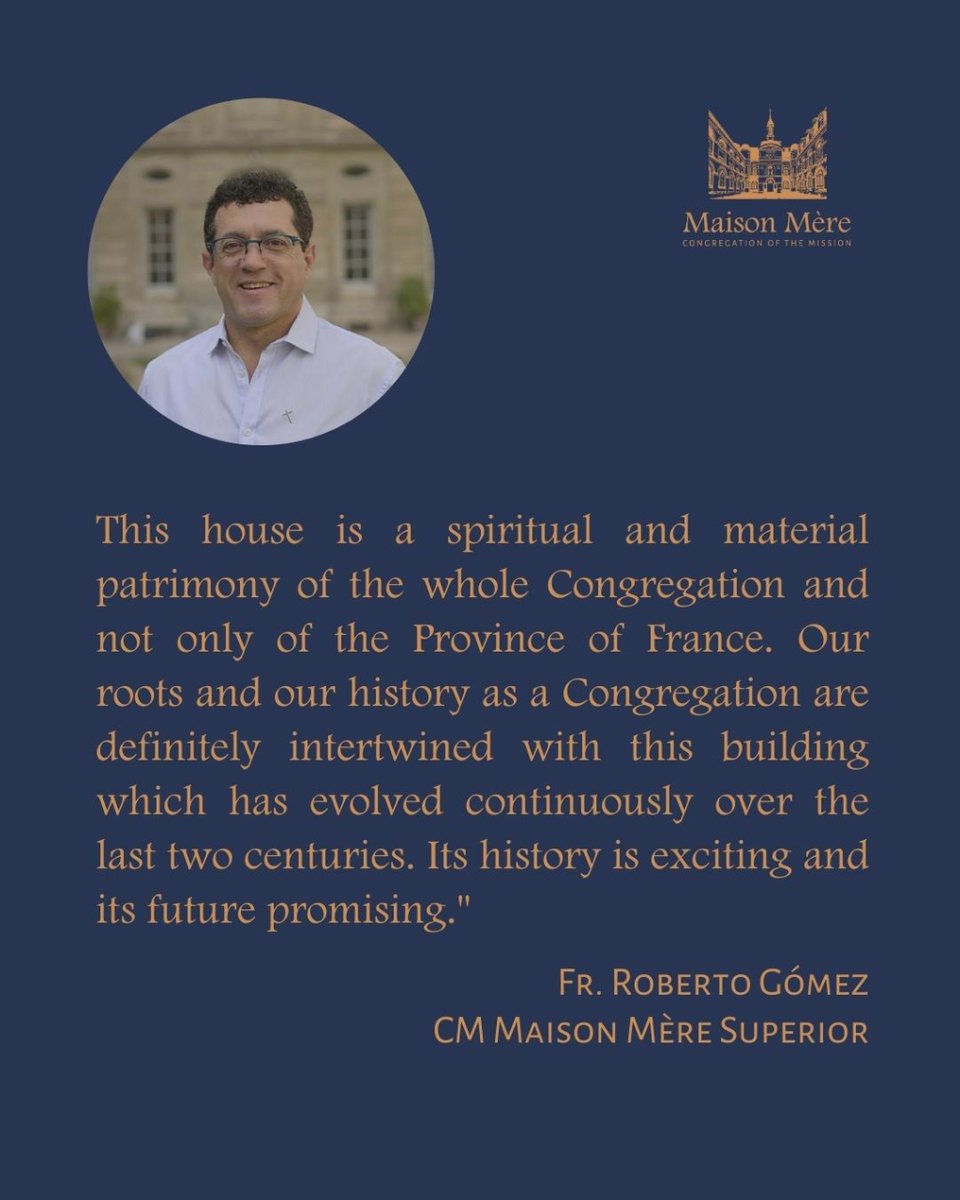 cmmaisonmere's tweet image. Maison Mère: A Testament to #ServiceAndUnity

We are happy to share with you the visionary words of #RobertoGomez, superior of the #MaisonMère!

#CongregationOfTheMission #Vincentians #FamVin #StVincentDePaul