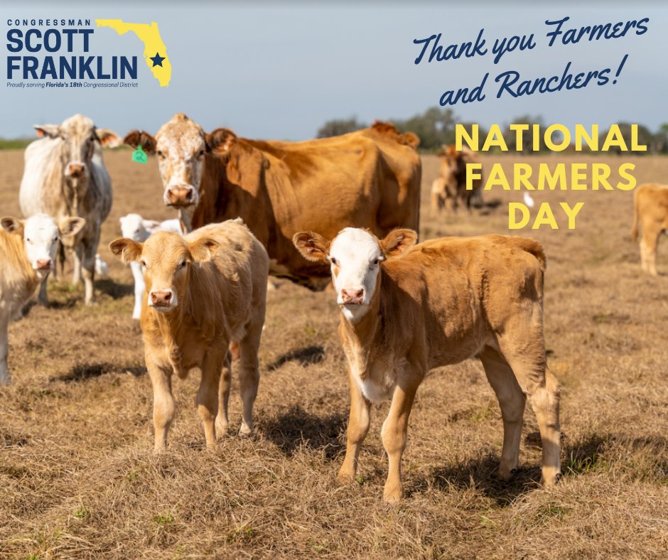 RepFranklin's tweet photo. Farmers are critical to #FL18 economy and are the backbone of many of our rural communities. Thank you to our local producers who work hard to feed our nation and the world. https://t.co/3A6hCp0UVZ