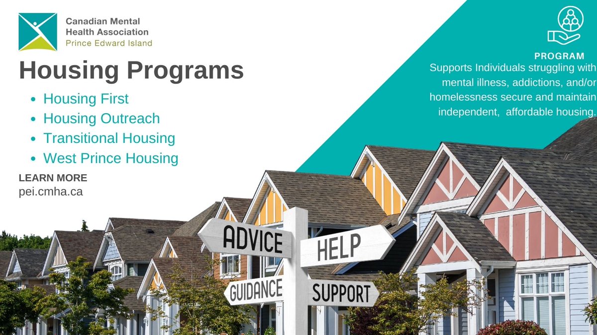 cmha_pei's tweet photo. Our housing programs support homeless individuals find safe, affordable housing, and assist those living with mental health/addictions find stability and independence. Learn more https://t.co/6Qo0sCI49S #FINDYourLighthouse #ChallengeForChangePEI https://t.co/4ONswVTRPx